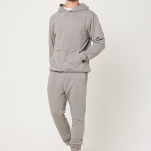 Survêtements à capuche pour hommes en polyester/coton, très demandés, hiver, grandes tailles, couleur unie, décontractés, respirants, avec logo, pour la gym - Product Image 3