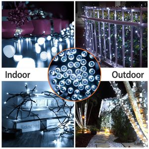 LED Solar <b>String</b> <b>Lights</b> 12M 100 Multicolor LEDs 8 Lighting Modes Waterproof Christmas Fairy <b>Lights</b> Starry <b>String</b> <b>Lights</b> - Product Image 3