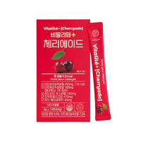 [Claire Works] Vitalite+ Cherryade (14'lü Kutu) Kiraz Çubukları Kafeinsiz %100 Saf Beta Glukan Günlük Nemlendirme