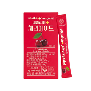 [Claire Works] Vitalite+ Cherryade (14 barras) Bebida en Barra de Cereza Vitalite Plus Cherryade para Hidratación Diaria y Bienestar - Product Image 2