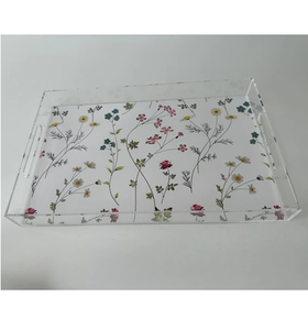 Bandeja de Servicio Acrílica Personalizada Ecológica de Alta Demanda, Bandeja Decorativa para Servir y Almacenar Tazas de Café - Product Image 4