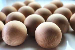 MN EXPORTS Wooden Round Balls Plant Pattern Art & Trees & Nature Theme 2-piece Multi-piece Package <b>Rustic</b> <b>Home</b> <b>Decoration</b> - Product Image 4