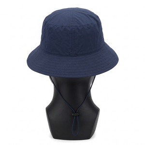 Unisex Fisherman Bucket <b>Hat</b> Solid Navy Blue Nylon Wide Brim Casual Outdoor Streetwear Fashion Adult Spring <b>Summer</b> - Product Image 4