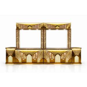 เคาน์เตอร์จัดเลี้ยงสแตนเลสหรูหรา โต๊ะโชว์บุฟเฟ่ต์แบบกำหนดเองสำหรับโรงแรม ร้านอาหาร และงานจัดเลี้ยง - Product Image 1