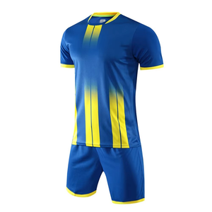 Ensemble de maillots de football personnalisés unisexes pour adultes, manches courtes, jaune fluo et noir, en polyester anti-humidité, imprimé par sublimation, pour l'été - Product Image 3