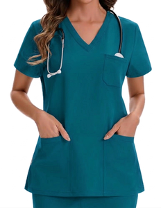 Nursing Uniform <b>Scrub</b> Tops Hospital Nurse Beauty Dental Salon Work <b>Clothes</b> Custom LOGO Unisex 4-Way Stretch Breathable Quick - Product Image 6