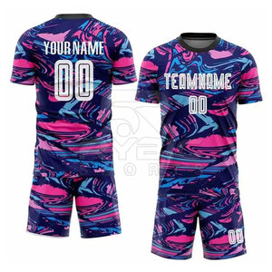 Uniforme de fútbol sublimado de fábrica con número, nombre y logotipo personalizados, disponible en varios colores y tallas. - Product Image 3