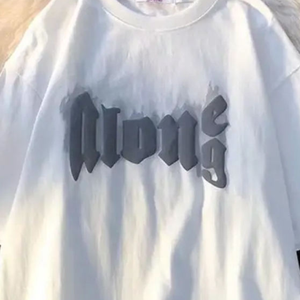 Camiseta de Algodón Personalizada de Alta Calidad para Hombre con Logotipo, Camiseta de Manga Corta con Estampado Gráfico en 3D con Efecto Espuma - Product Image 2