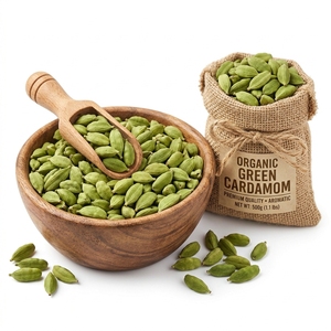 Cardamomo Verde Natural Premium, Especia Entera con Aroma Intenso, Grado Alimenticio, Vainas de Cardamomo, Condimento Herbal Saludable, Suministro al por Mayor - Product Image 1