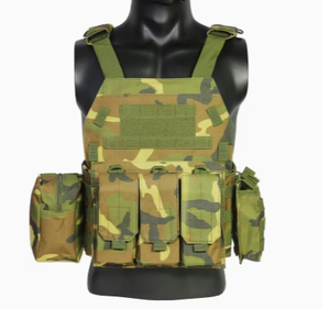 TRIBON SPORTS Camouflage Tactical Vest Multiple Pockets Zipper Closure Arcuate Shoulder Strap Unisex Hunting Utility Gear 21L - Product Image 4