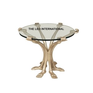 Round Shaped Top Luxury Design Metal Coffee Side <b>Table</b> Antique Quality Custom Size Aluminum Side <b>Table</b> <b>Legs</b> Design Frame - Product Image 1