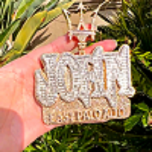 Collar de Lujo Personalizado con Nombre en Corona, Chapado en Plata, con Incrustaciones de Moissanita VVS, Estilo Hip Hop, Color Oro Rosa, para Fiesta - Product Image 6