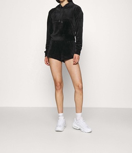 Fleece Juicy Coutour <b>Jacket</b> Set Polyester Regular Fit <b>Velvet</b> Tracksuits Velour Cropped 2pc Blank Luxury Embroidered Button - Product Image 6