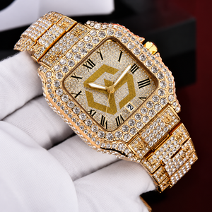 Luxury Stainless Steel Moissanite Diamond Iced Out <b>Watch</b> Men Women Fashion Wristwatch - Product Image 2