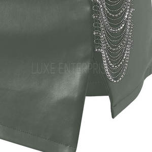 Falda de Cuero Ligera y de Lujo para Mujer, Transpirable, Cintura Natural, Alta Calidad, Mini, Diseño y Colores Personalizados - Product Image 6