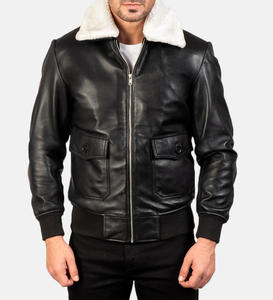 Chaqueta de Motociclista para Hombre, Estilo Vintage Retro, Casual, Resistente al Viento, de Cuero PU, con Cierre de Cremallera y Logotipo Frontal, Venta al Por Mayor, Primavera-Otoño - Product Image 4