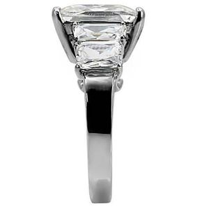 TK007 High Polished Stainless Steel <b>Ring</b> with AAA Grade CZ Clear-Dishes & <b>Plates</b> - Product Image 5