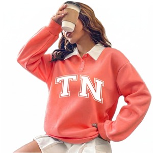 Suéter de Punto para Mujer con Cuello de Botones, Logotipo Personalizado, Estilo Casual, Secado Rápido, Manga Larga, Ropa de Otoño - Product Image 5