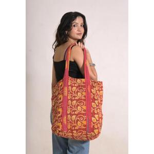 Bolso Tote de Algodón Kantha Vintage Indio, Hecho a Mano, Bolso de Hombro para Uso Diario, Regalo Boho para Mujer - Product Image 2