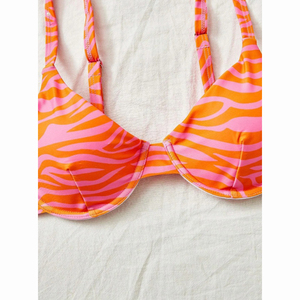 Women's Underwire <b>Bikini</b> <b>Set</b> <b>Push</b> <b>Up</b> Tiger Stripe Animal Print Swimsuit Two Piece Bathing Suit Beachwear 2026 - Product Image 2