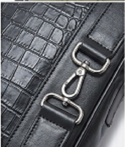 Premium Genuine <b>Leather</b> Large Laptop <b>Briefcase</b> for Men with Crocodile Pattern Daily Used Business Messenger Work Case - Product Image 4