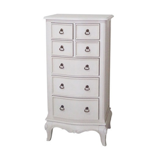 TL Series Classic French Design Tall Coffre étroit en bois d'acajou blanc pour meubles de chambre à coucher - Product Image 1