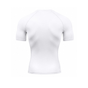 T-shirt de compression personnalisé pour homme, extensible, respirant, pour la gym, le fitness, la course, l'entraînement sportif, la musculation, couche de base, OEM - Product Image 3