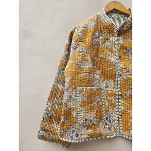 Chaqueta acolchada de estilo Vintage de algodón hecha a mano india, prendas de vestir para mujer, chaqueta bohemia y cómoda, regalo para ella - Product Image 2