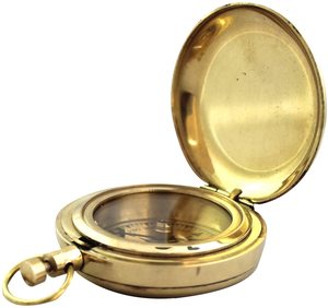 Boussole de poche magnétique artisanale en laiton antique, objet de collection nautique avec boîte en bois, décoration maritime vintage, cadeau - Product Image 6
