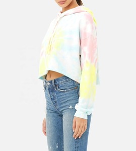 Washable anti shrink best <b>material</b> Women's Tie <b>Dye</b> Crop Top Hoodies latest version top trending Women's Tie <b>Dye</b> Crop Top Hoodies - Product Image 5