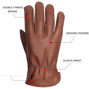New Trending Article Comfortable Hand Protection Driver Working <b>Gloves</b> Cowhide Leather Heat Resistant Safety Cuff <b>Driving</b> <b>Gloves</b> - Product Image 3