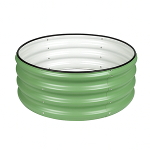 Fournisseur en gros de jardinières surélevées rondes en métal, jardinières durables pour l'extérieur, pour les légumes, usine OEM GB015 - Product Image 4