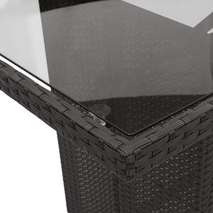 Ensemble de salle à manger de jardin noir - Product Image 6