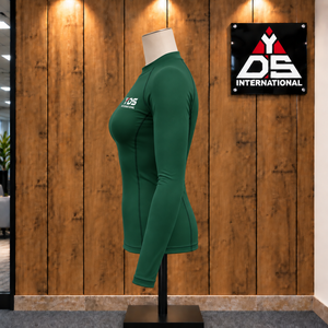 Custom <b>Women</b> <b>Rash</b> <b>Guard</b> Fitted Long Sleeve Sports Shirt Training Base Layer Gym Quick Dry Sports Shirt Front Logo Print - Product Image 3