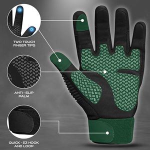 Guantes de Motociclismo de Diseño Moderno, Hechos de Cuero, con Agarre Fuerte en la Palma, Antideslizantes, con Protección de Goma - Product Image 3