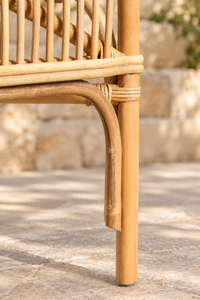 Sillón de Cane Natural, Silla de Jardín de Bambú, Muebles de Asiento Tejidos a Mano para Patio, Sala de Estar, Balcón, Terraza - Product Image 1