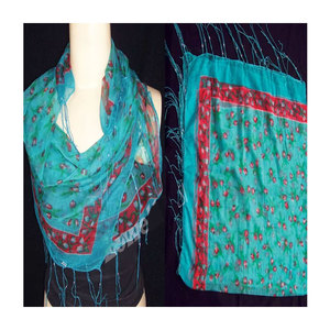 Elegant Fashion <b>Chiffon</b> Fringes <b>Scarf</b> Lightweight Soft Stylish Women’s Luxury Neck Wrap Shawl for Casual Formal Wear Daily - Product Image 3
