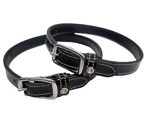 Correas de espuelas inglesas con hebillas de cristal de lujo hechas de cuero o patente del fabricante indio para productos de caballo - Product Image 1