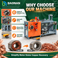 Machine de recyclage de cuivre moteur électrique Stator bobine enroulement ferraille moteur électrique coupe tirant équipement moteur noyau