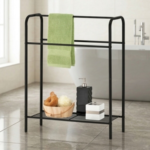 Sèche-serviettes mural en fonte chromée de qualité OEM avec chauffage, design moderne, organisateur de rangement pour la maison, bricolage, pour les hôtels - Product Image 5