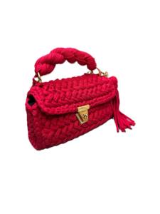 Mini Bolso de Mano Rojo Hecho a Mano con Cadena - Product Image 2