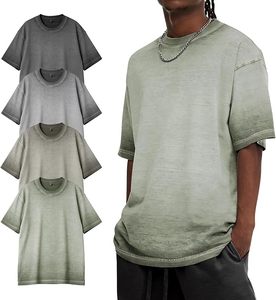 T-shirts vintage délavés en gros, streetwear personnalisé, coupe ample, effet usé, surdimensionnés pour hommes, tailles personnalisables - Product Image 5