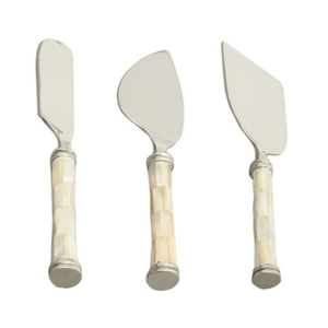 3-Piece Stainless Steel <b>Cheese</b> <b>Knife</b> <b>Set</b> With Mother Of Pearl Handle Elegant Charcuterie Board Accessories Wedding Gift <b>Cheese</b> - Product Image 3