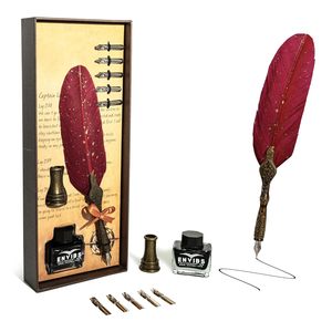Ensemble de stylos plume en acier inoxydable faits à la main pour cadeaux d'affaires, usage au bureau, pointe extra fine, cadeau unisexe, iridium doré allemand - Product Image 3