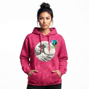 Classic Women Acid Wash <b>Hoodies</b> 100% Cotton Eco-Friendly <b>Lined</b> High Quality Soft <b>Fleece</b> Casual Wear OEM Private Label Wholesale - Product Image 1