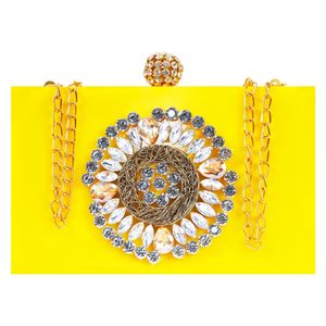 Pochette de soirée de luxe pour femmes, accessoires de mode en résine et cristal pour les soirées - Product Image 6