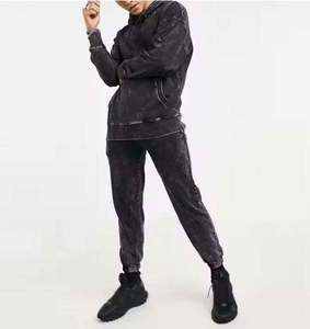 Acid Wash Men's Full Sleeves <b>Tracksuit</b> with Custom Logo 100% Cotton Comfortable Fit - Product Image 2