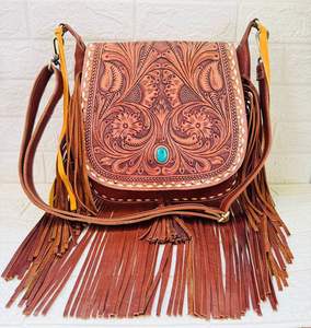 กระเป๋าหนังวัวแท้สไตล์โบฮีเมียนวินเทจปี 2026 สำหรับผู้หญิง  งานแฮนด์เมด  สะพายไหล่/สะพายข้าง  แบบมีซิป  ดีไซน์เรียบหรูมินิมอล เหมาะสำหรับการเดินทาง - Product Image 2