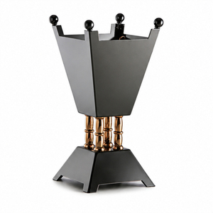 Quemador de Incienso de Metal Negro Mate Único, Moderno Soporte Árabe para Oud, Incensario Mabkhara de Estilo Nórdico para Decoración del Hogar - Product Image 1