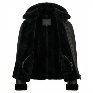 Genuine Leather <b>Shearling</b> Aviator Coat <b>Men</b> Premium Fur Winter <b>Jacket</b> Stylish Warm Classic Durable Outerwear Fashion - Product Image 5